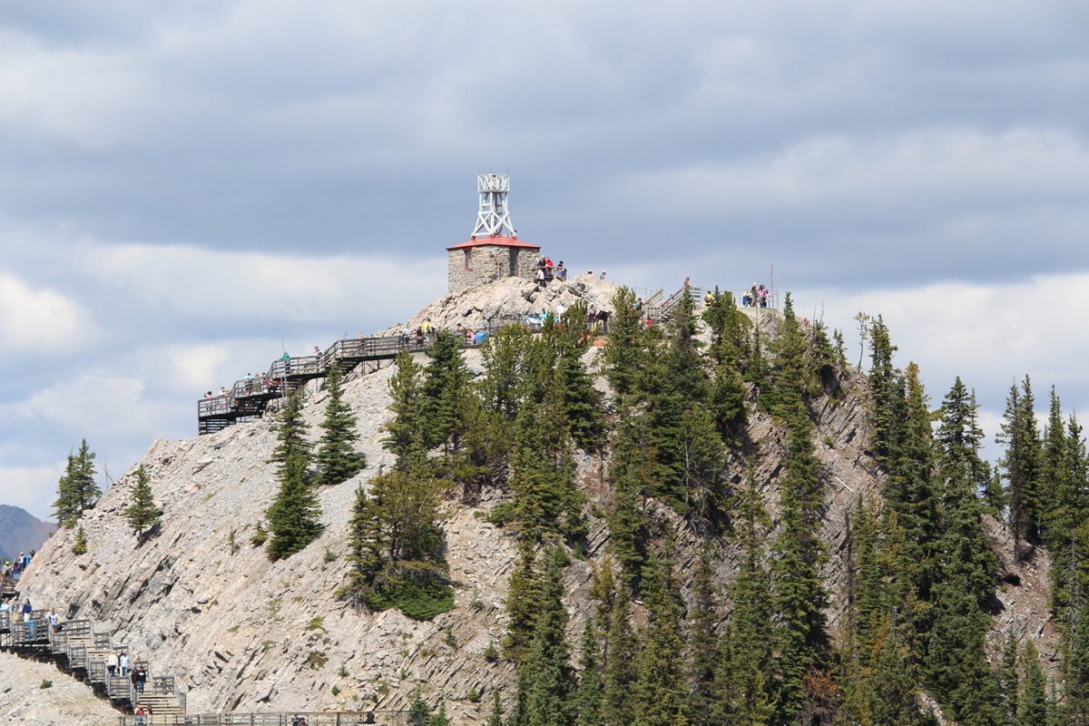 Sulphur Mountain summit boardwalk Sanson's Peak Banff Alberta